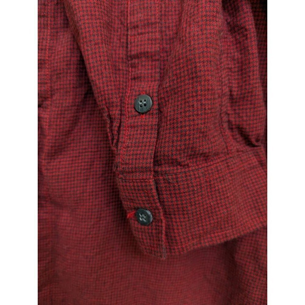 Comstock & Co Men's Long Sleeve Shirt Checkered Red Button Up size M - Picture 3 of 7
